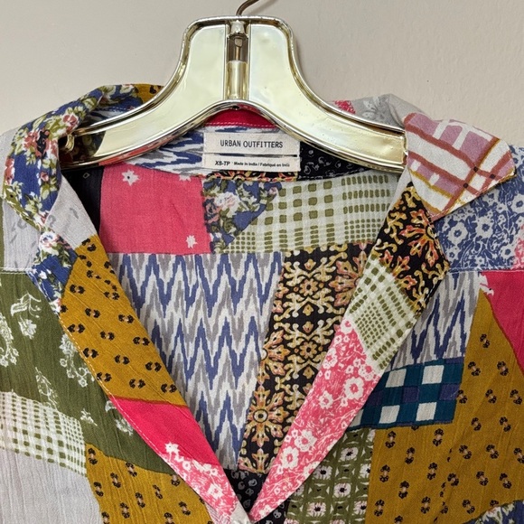 Urban Outfitters Multicolor Patchwork Button Down Shirt - Picture 3 of 3